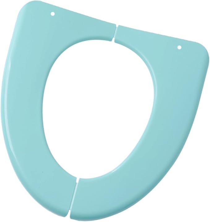 PartyKindom 2pcs Folding Potty Seat Cover Portable Plastic Toilet Training Cushion for Travel Home Use Lightweight Fits Standard Toilets for Adults