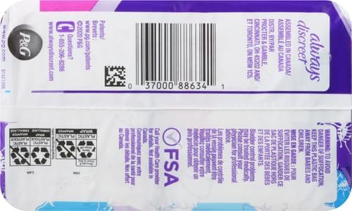 Always Discreet Adult Incontinence & Postpartum Liners for Women, Size 2, Very Light Absorbency, Long Length, 44 Count (Packaging May Vary) (Pack of 2)