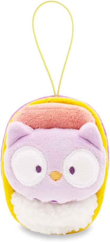 Anirollz Stuffed Animal Plush Keychain - Official SPAM Musubi Plush Toy |Soft, Squishy, Warm, Cute, Comfort, Safe| Pillow with Owl - Birthday Deco Graduation Gift 4" Owlyroll