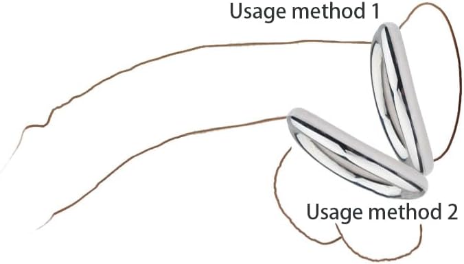 Metal Cock Ring Metal Penis Ring Testicle Ring Arc Ring Without Edges Sexual Stimulation Device Prolonged Erection Sex Toy for Men (2“Large)