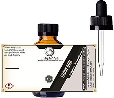 Clove Bud Essential Oil - Steam Distilled 100% Pure Eugenia Caryophyllus Clove Oil for Diffuser, Aromatherapy, Massage, DIY Skincare Hair Care, Warm Spicy Fragrance Natural - Indonesia - 1 FL Oz