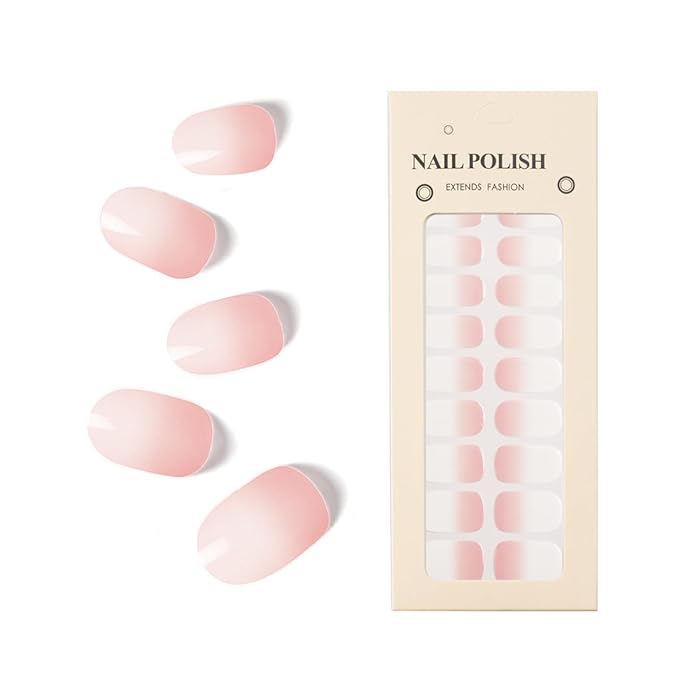 Nail Stickers 20 Pieces Full Wraps Nail Polish Strips, Self-Adhesive Gel Nail Art Decals for Women Girls