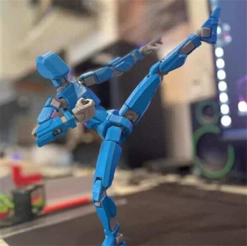 Titan13 Action Figure, Lucky Robot 13 Action Figure,3D Printed Multi-Jointed Movable Action Figures,Dummy Robot 13 Figure Creative Gifts for Kids Adults (Blue)