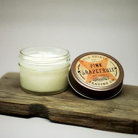 Pink Grapefruit 4 Oz Scented Soy Aromatherapy Candle w/Jar