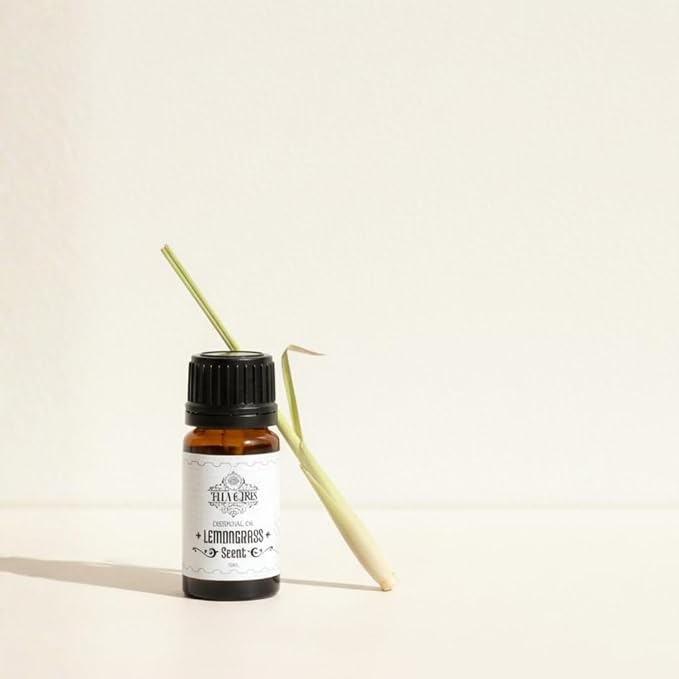 Ella & Iris Home Lemongrass Essential Oil, 10ml – Aromatherapy Diffuser Oil for Home, DIY Blends, Massage & Fresh Scented Routines