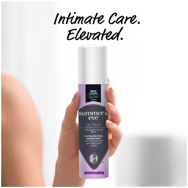 Summer’s Eve Ultra Daily Active Feminine Freshening Spray, Intimate Deodorant, Neutralizes Odor, pH Balanced, Long Lasting Fresh Scent, 2 Ounce (Pack of 7)