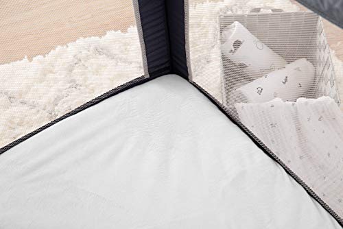 American Baby Company Heavenly Soft Chenille Fitted Pack N Play Playard Sheet 27" x 39", Warm and Cozy Chenille Pack and Play Sheet, White, for Boys and Girls, Fits Most Mini Crib Mattresses