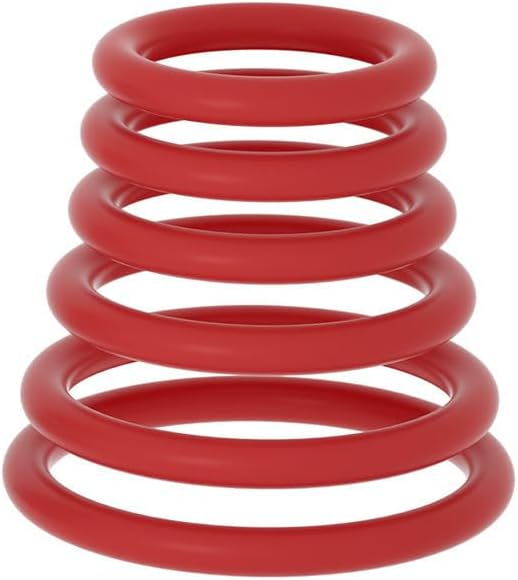 Men's Lightweight Practice Accessories, Smooth and Comfortable,6-Piece Set (Red)