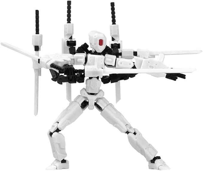 T13 Action Figures Helix Robot 8 Inch, Assembly Completed T 13,3D Printed Robo 13 - The Premium Action Figures for Sci-Fi Enthusiasts (White)