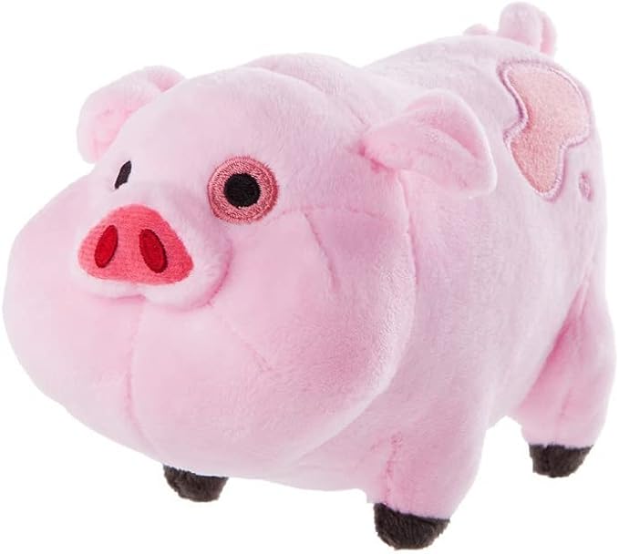 EIKOU Gravity Falls Waddles Pig Mabel Barfing Plushes Dolls Kids Toy 7" （Comes with Pendant）