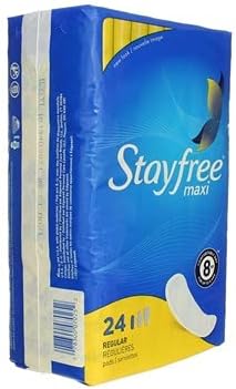 Stayfree Reg Maxi Pad 24c Size 24ct Stayfree Regular Maxi Pad 24ct