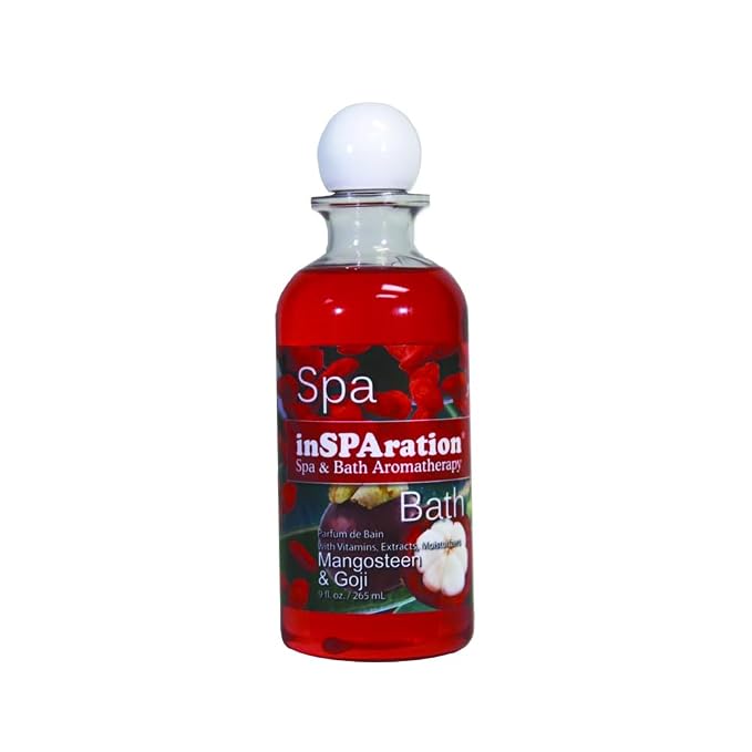 inSPAration Spa and Bath Aromatherapy 376X Spa Liquid, 9-Ounce, Mangosteen and Goji