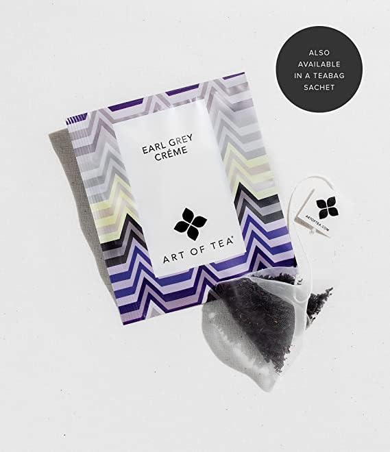 Art of Tea Earl Grey Creme Loose Leaf Tea, Premium Black Tea with Bergamot & Vanilla, Smooth Creamy London Fog Flavor, Gourmet Loose Leaf Earl Grey Tea, 4oz Refill Bag