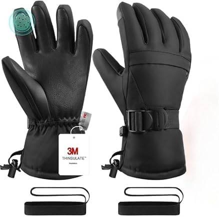 Ski Gloves,Snow Gloves,Waterproof Cold Weather Winter Gloves for Parent Boys Girls- Cycling, Driving, Running