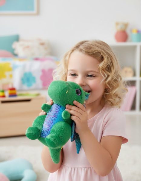 Dragon Stuffed Animals Soft Plush Cute Dragon Doll for Boys Girls 10 in (xiaofeilong lvse)
