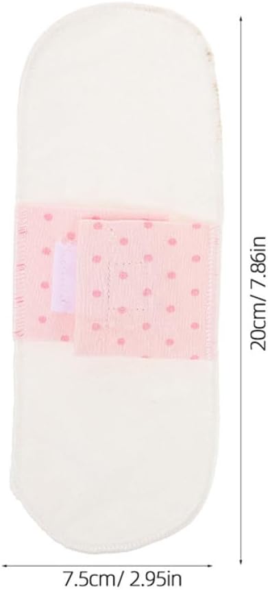 Reusable Menstrual Pads 5pcs Cotton Washable Panty Liners 21cm Waterproof Breathable Pads for Postpartum and Everyday Use Women