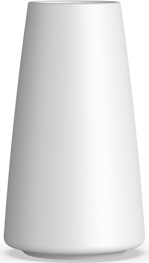 Premium Quality Large Ceramic Vase - 9 Inch Flower Vase for Home, Farmhouse, Modern, Bohemian Decor