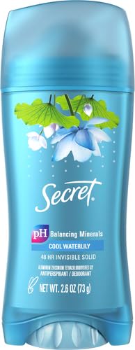 Secret Invisible Solid Antiperspirant and Deodorant, Waterlily Scent, 2.6 oz (Pack of 2)