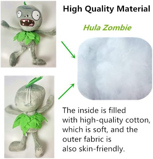 3 PCS PVZ Plush Zombies Sets Toys Stuffed Soft Figure Doll Jersey, Flag, Hula Zombies, Great Gift for Christmas, Birthday New