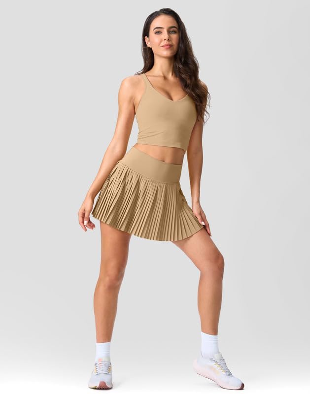 Pleated Tennis Skirt for Women with Pockets Shorts Women's High Waisted Lightweight Athletic Golf Skorts Skirts