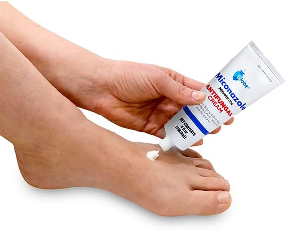 Globe (2 Pack Miconazole Nitrate 2% Cream (4 oz) Cures Most Athletes Foot, Jock Itch, Ringworm and More.