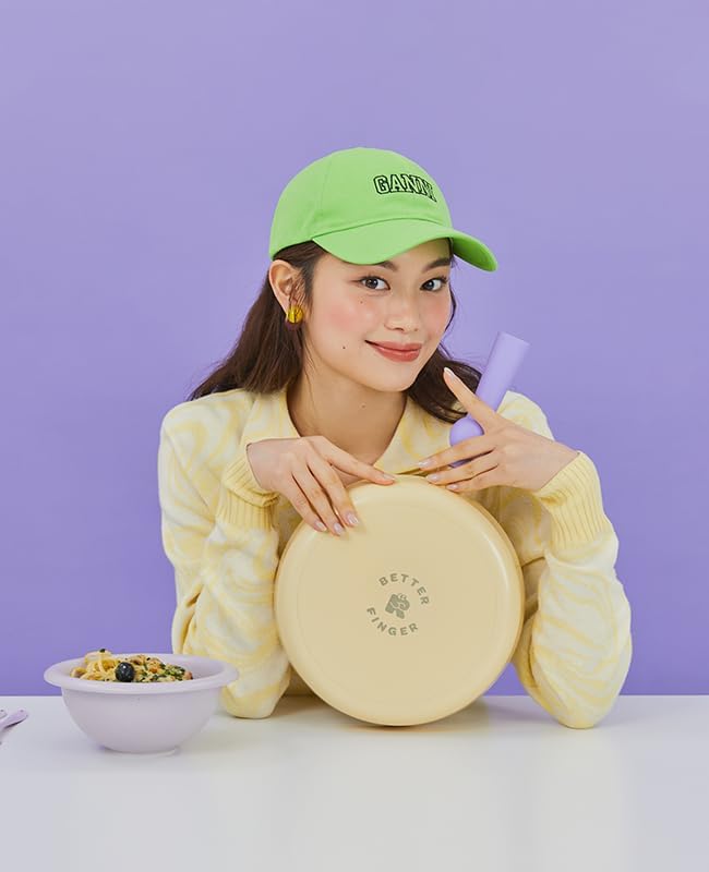 Neoflam Better Finger Cookware Set - Mint and Yellow, All-in-One 4-Piece Ceramic Coating Kitchen Woks and Pans