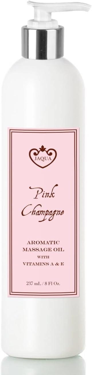 Jaqua Spa Aromatic Massage Oil with Jojoba, Sesame, and Sunflower Oil - Pink Champagne