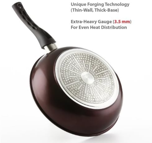 TeChef - Blooming Flower Frying Pan, with Teflon Platinum Non-Stick Coating (PFOA Free) / Ceramic Coated Outside/Induction Ready (11 in / 28 cm)