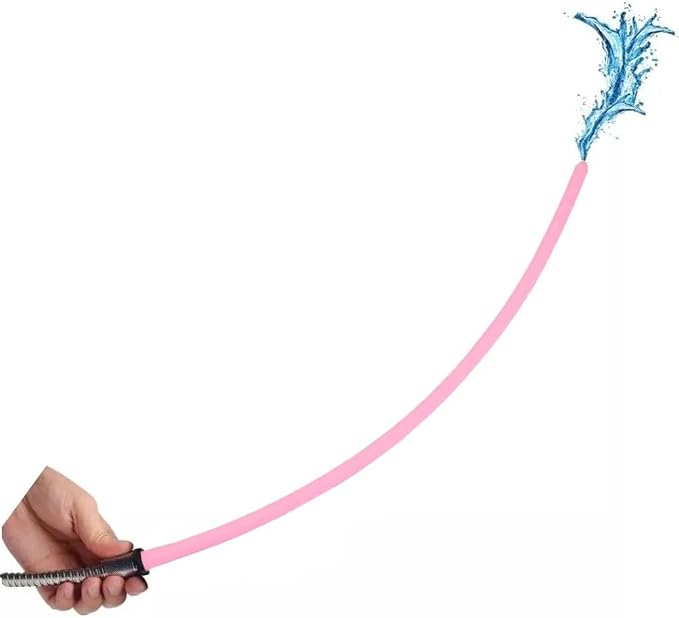 Silicone Nozzle Enema Attachment Reusable Douche Pink Hose Nozzle (20 in)
