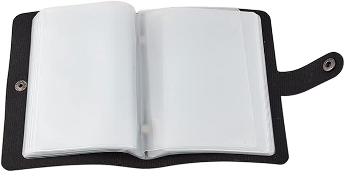 Holy Card Holder Carrying Case for Adults, Unisex, Faux Leather, Up to 40 Cards, Black, Snap Closure