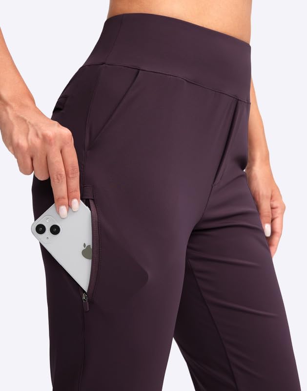 YYV Women's Golf Pants High Waist Stretch Ankle Pants with Pockets | Work Ankle Pants, Dress Pants with 4 Pockets, For Yoga Business Travel Casual