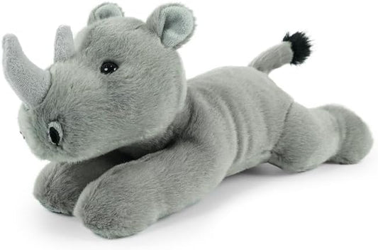Stuffed Animal for Kids,8 inch Realistic Animal Plush Toy Lying Down Posture Animals,Plush for Boys Girls Adult Birthday Hug Teaching(S-Rhinoceros)