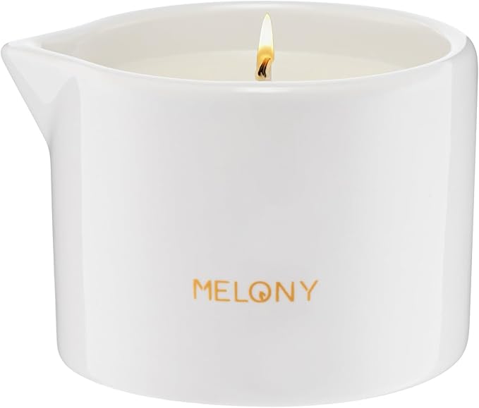 MELONY Massage Candle | Gentle Softening for Nourished, Hydrated, Balanced Skin (Enigmatic Cedar 130 g / 4.5 oz)