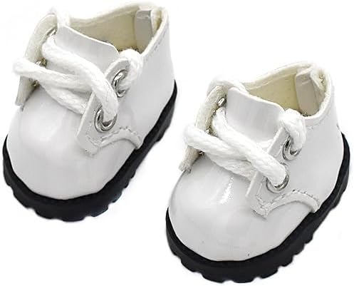 3pcs Doll Accessories Set Included Mini Glasses, Camera and Shoes for 17cm Doll, Dress Up Accessories Mini Costume Supplies for for 6.7 Inches Dolls (Set of White)