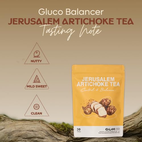 DALAMHARI Jerusalem Artichoke Tea 30T-Inulin Sunchoke Alcachofa Blood Sugar | Korean Sunchoke Tea Sunchokes Artichokes Bags Te de Alcachofa Cold Brew Sugar Balance Control Cutting Glucose Hand Roasted