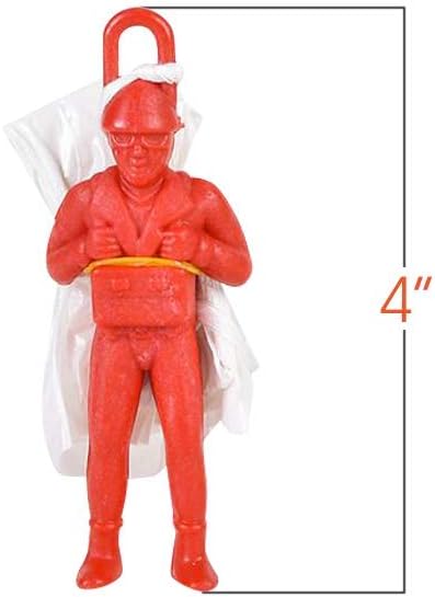 ArtCreativity Mini Paratroopers with Parachutes, Pack of 12, Vinyl Parachute Men Toy in Assorted Colors, Durable Plastic Army Guys Playset, Fun Parachute Party Favors for Boys and Girls