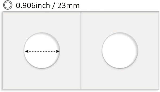 Boen 1000Pcs 23mm（0.9inch）Coin Flips Suitable for Nickel Coins Coin Holders for Colletors The Coin Collection Supplies The Coin Cardboard Coin Flips for Coin Collection.