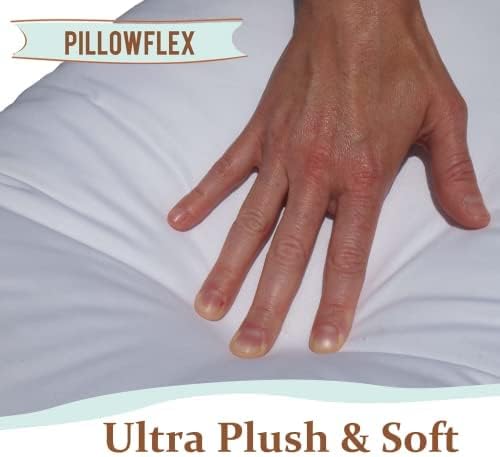 Pillowflex Synthetic Down Pillow Insert 12x20 in - Karate Chop Pillow | Small Rectangle Sham Form, Plush Polyester Cotton Blend, Cloud-Like Comfort, Clump-Resistant Fill, Smooth Elegant Finish