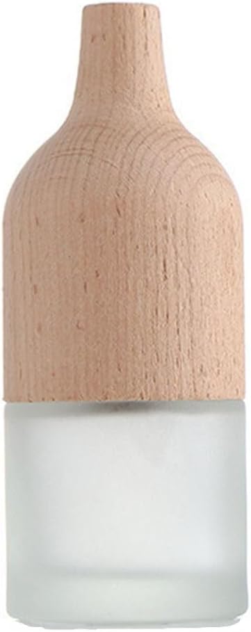 Wood Cap Diffuser Bottles 30ml/50ml - Handcrafted Glass Diffuser with Natural Wood Lid, Refillable Aromatherapy Bottles for Essential Oils(30ml)