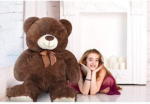 HollyHOME Teddy Bear Plush Giant Stuffed Animal Teddy Bear Love 36 inch Chocolate