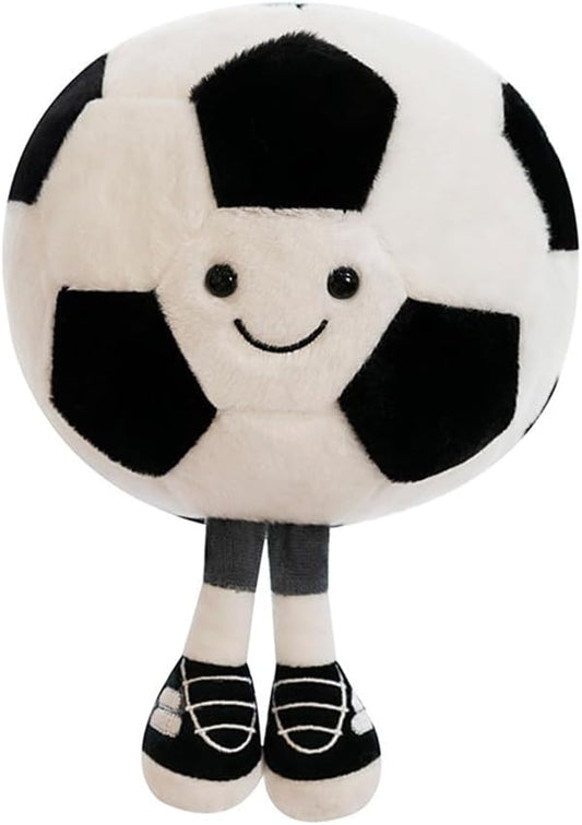 13.7inch Football Plush Toys,Rugby Stuffed Sports Balls Toy,with feet Creative Soccer Doll,Cute Fun Soft Plush Ball,Plush Stuffed Spherical Soft Toys Sports Throw Pillow Cushion Kids Gift (Football)