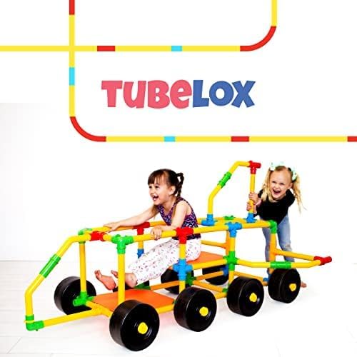 Tubelox Deluxe Building Toy Set | 220 Piece with Storage Bag - STEM Toy for Kids - Build Anything - Creative Construction Blocks - Durable Material | Fun, Creative, and Educational Play