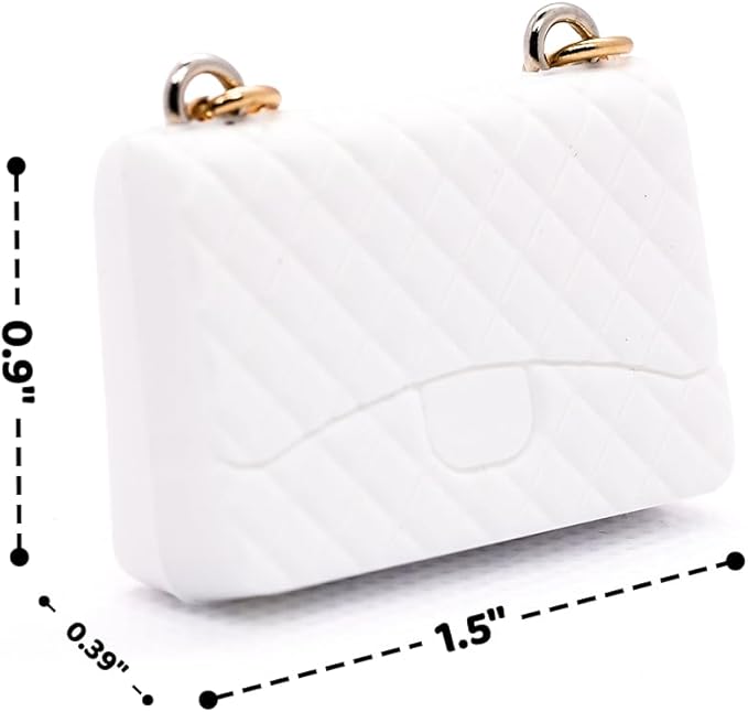 Clothes for 17cm Dolls, Luxury Chic Style Set High-End Fashion Outfit with Premium Dolls Accessories for Play & Display - Including Bag (White)