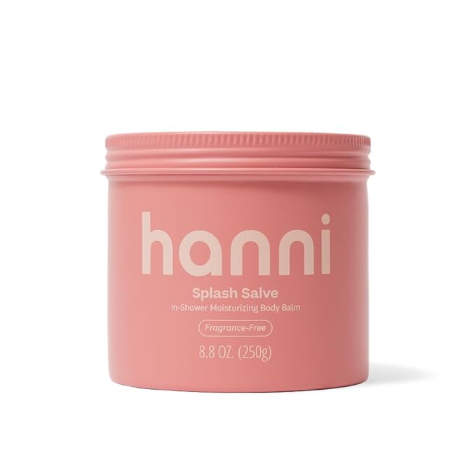HANNI Splash Salve Body Mask, In-Shower Moisturizer with Coconut, Jojoba, Shea Butter & Glycerin, Deep Conditioning for All Skin Types, FRAGRANCE-FREE, 250 mL / 8.8 oz