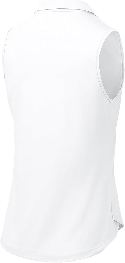 BGOWATU Women's Sleeveless Golf Polo Shirts Collared V Neck Tennis Tank Tops UPF 50+ Quick Dry Lightweight