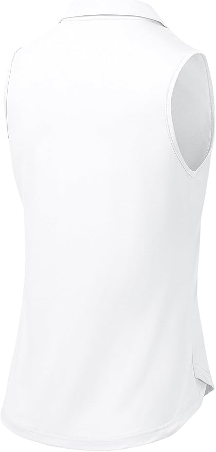 BGOWATU Women's Sleeveless Golf Polo Shirts Collared V Neck Tennis Tank Tops UPF 50+ Quick Dry Lightweight