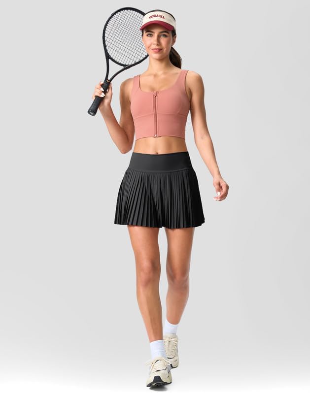 Pleated Tennis Skirt for Women with Pockets Shorts Women's High Waisted Lightweight Athletic Golf Skorts Skirts