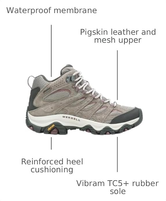Merrell Women's Moab 3 Mid Waterproof Hiking Boots