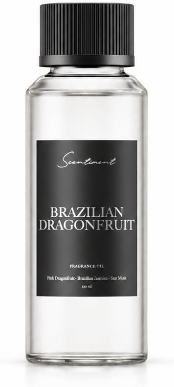 Scentiment Brazilian Dragon Fruit Diffuser Oil – Dragon Fruit, Citrus & Soft Musk – Sweet, Fruity & Tropical Fragrance Oil for Cold Air Diffusers – 4.06 fl oz (120 mL)
