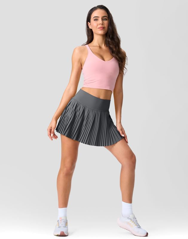 Pleated Tennis Skirt for Women with Pockets Shorts Women's High Waisted Lightweight Athletic Golf Skorts Skirts